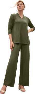 Jessica London Perfect Ease A-Line Collared Top