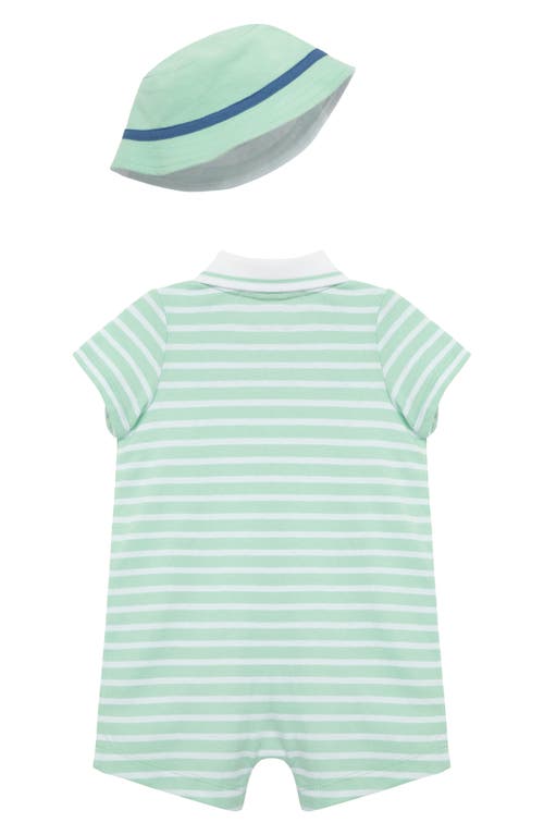 LITTLE ME LITTLE ME WHALES ROMPER & HAT SET 
