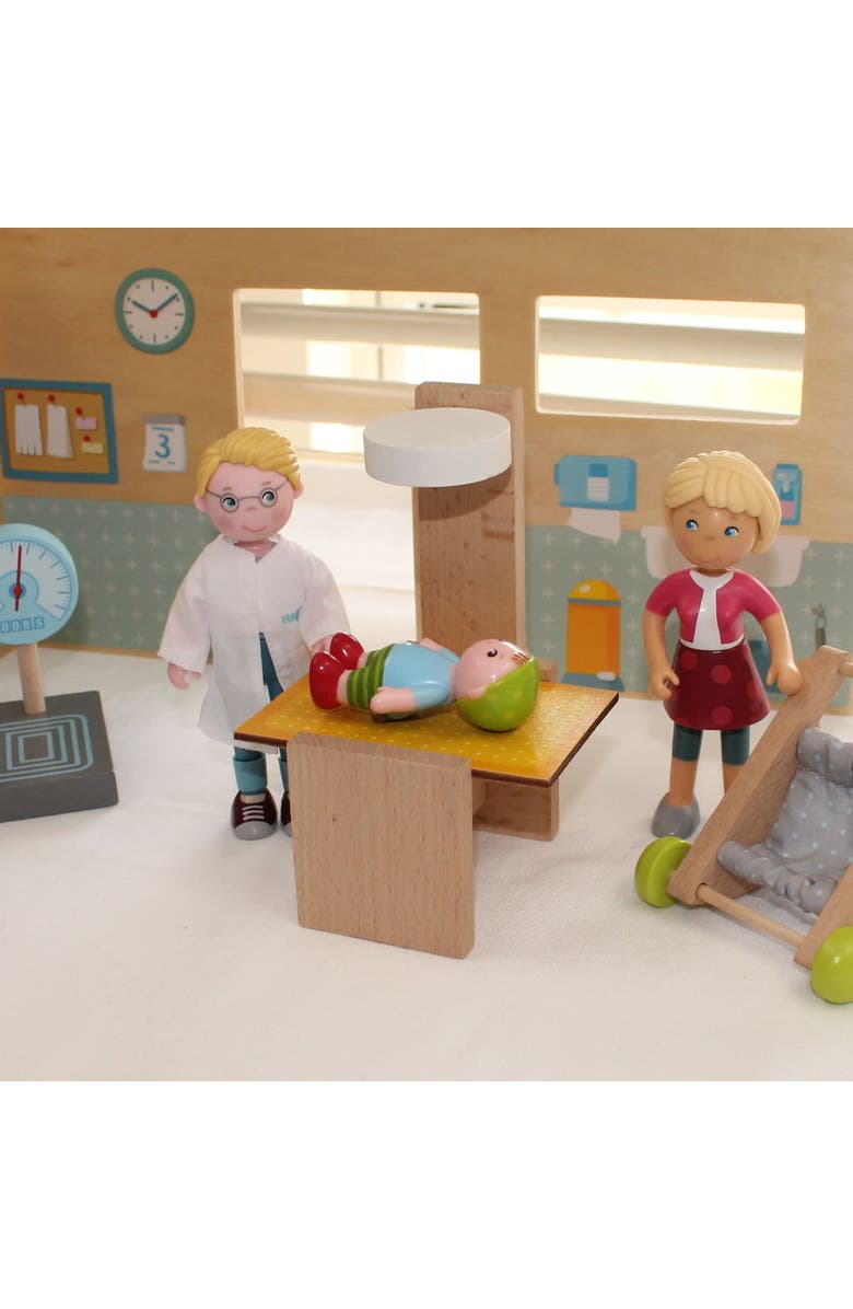 HABA Little Friends Veterinarian Andreas 4.5" Dollhouse Toy Figure with Removable Lab Coat, Alternate, color,