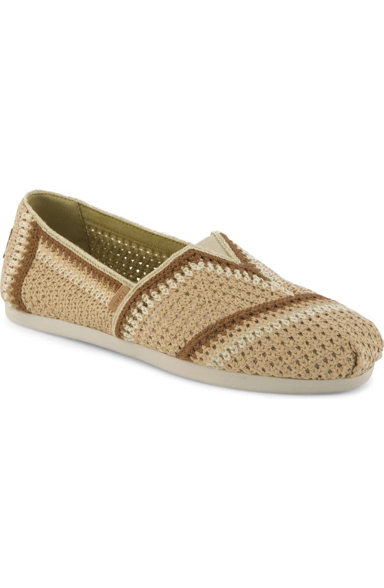 TOMS Classic Alpargata Slip-On, Main, color, Dark Beige