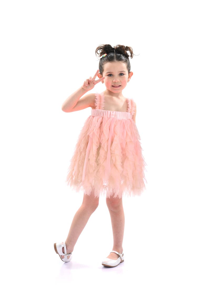 Sleeveless Ruffle Layered Dress, Alternate, color, Pink