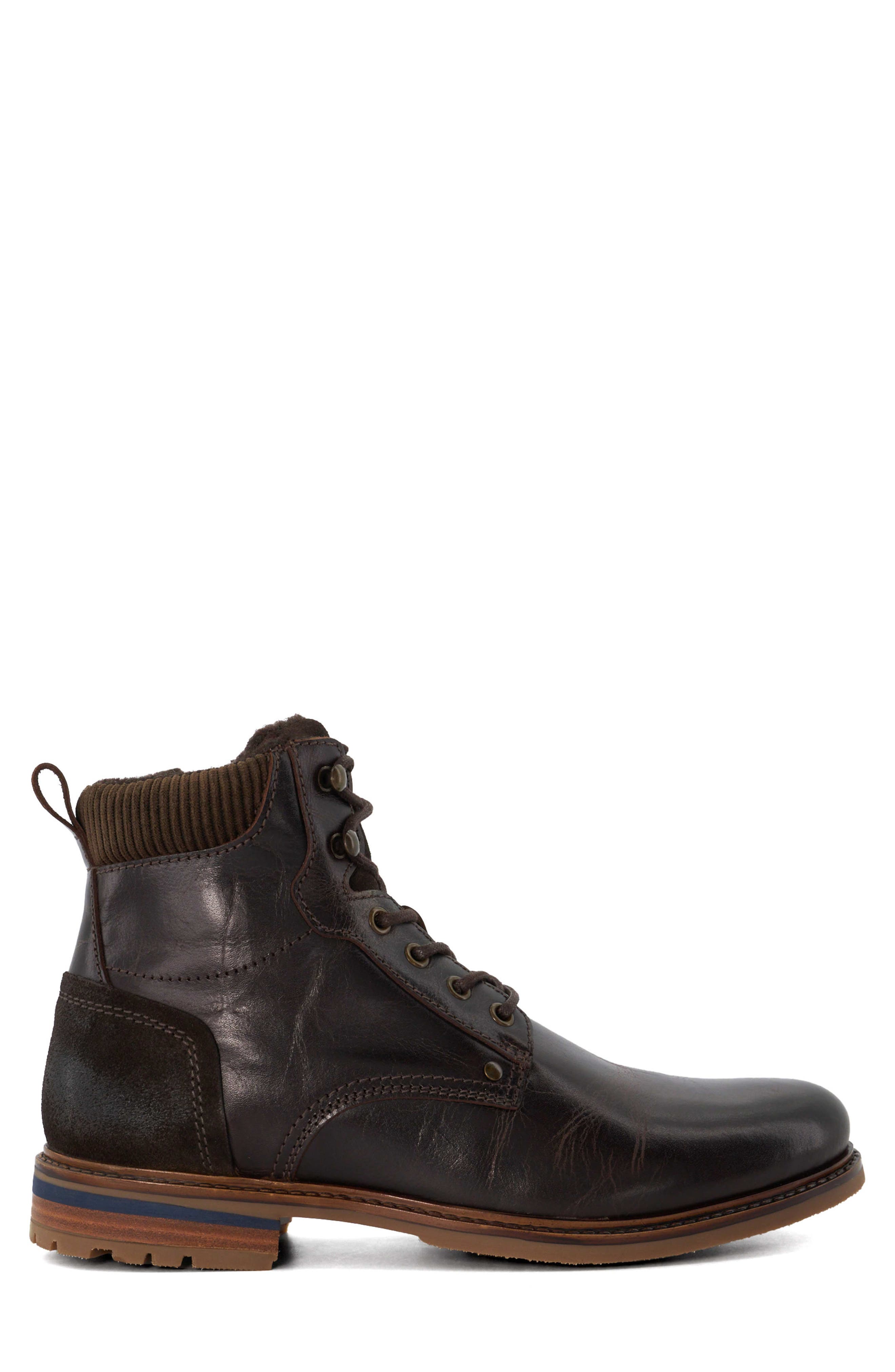 Dune London Coltonn Lace-Up Leather Boot, Alternate, color, 