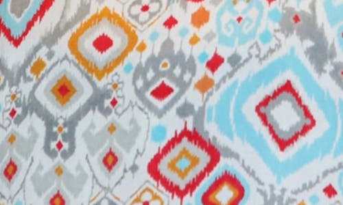 Apny Print V-neck Tank In Turquoise/red Multi