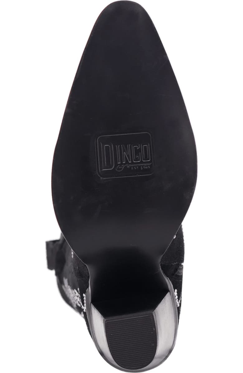 Dingo Double Take Over the Knee Western Boot, Alternate, color, Black