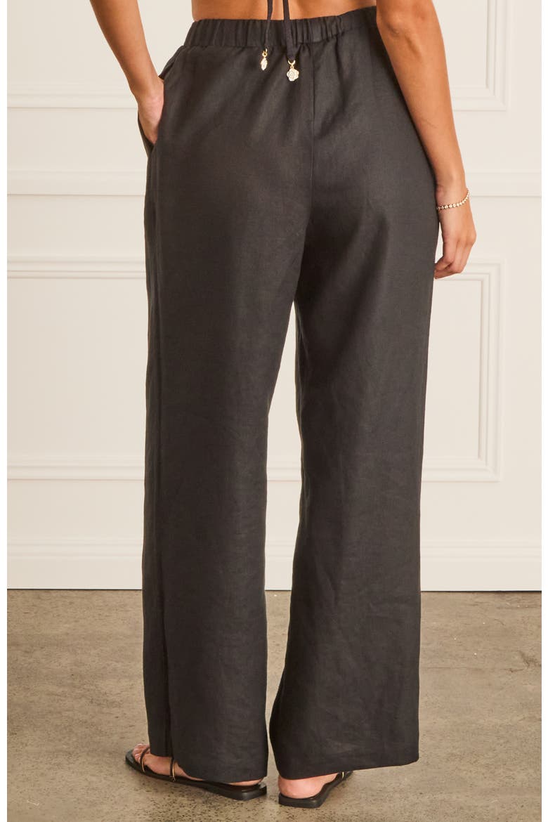High Waist Resort Pants, Alternate, color, Black