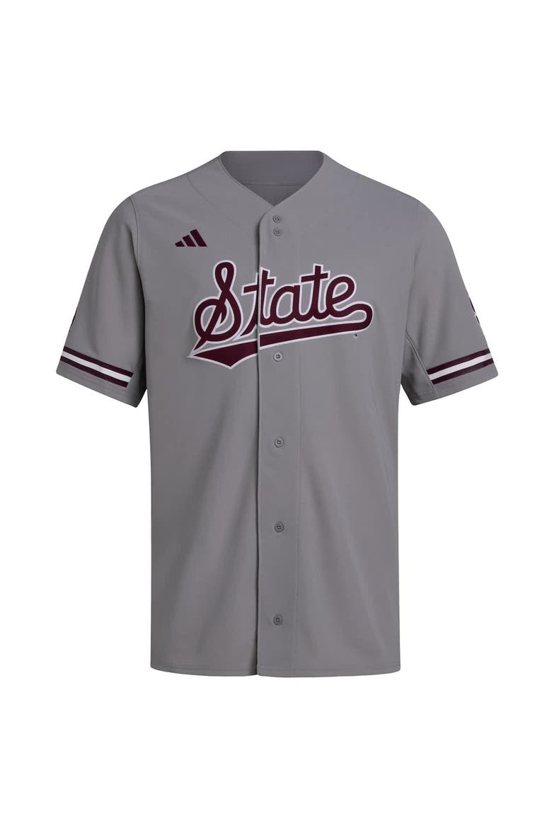 Men's adidas  Gray Mississippi State Bulldogs Replica Baseball Jersey, Alternate, color, Gray