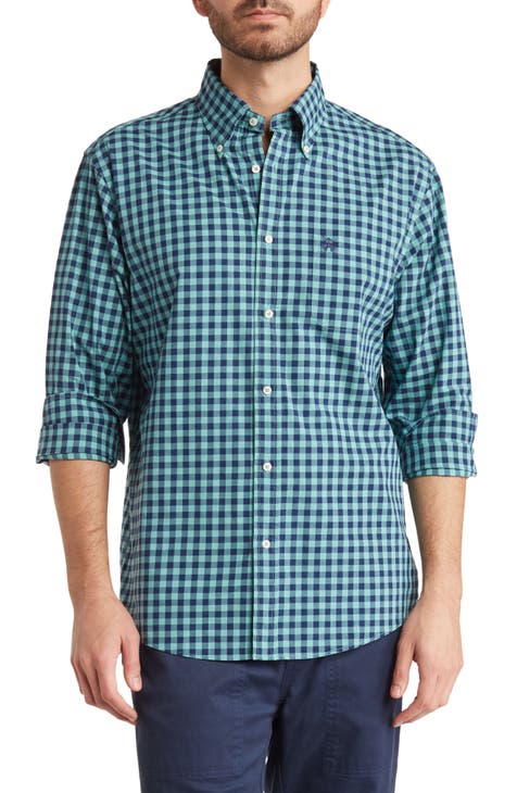 Gingham Button-Down Shirt