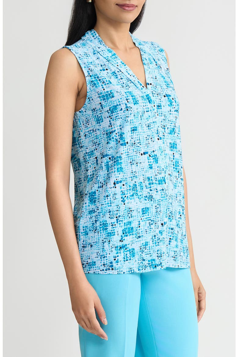 Pleat Front Shell, Alternate, color, AQUA OASIS MULTI