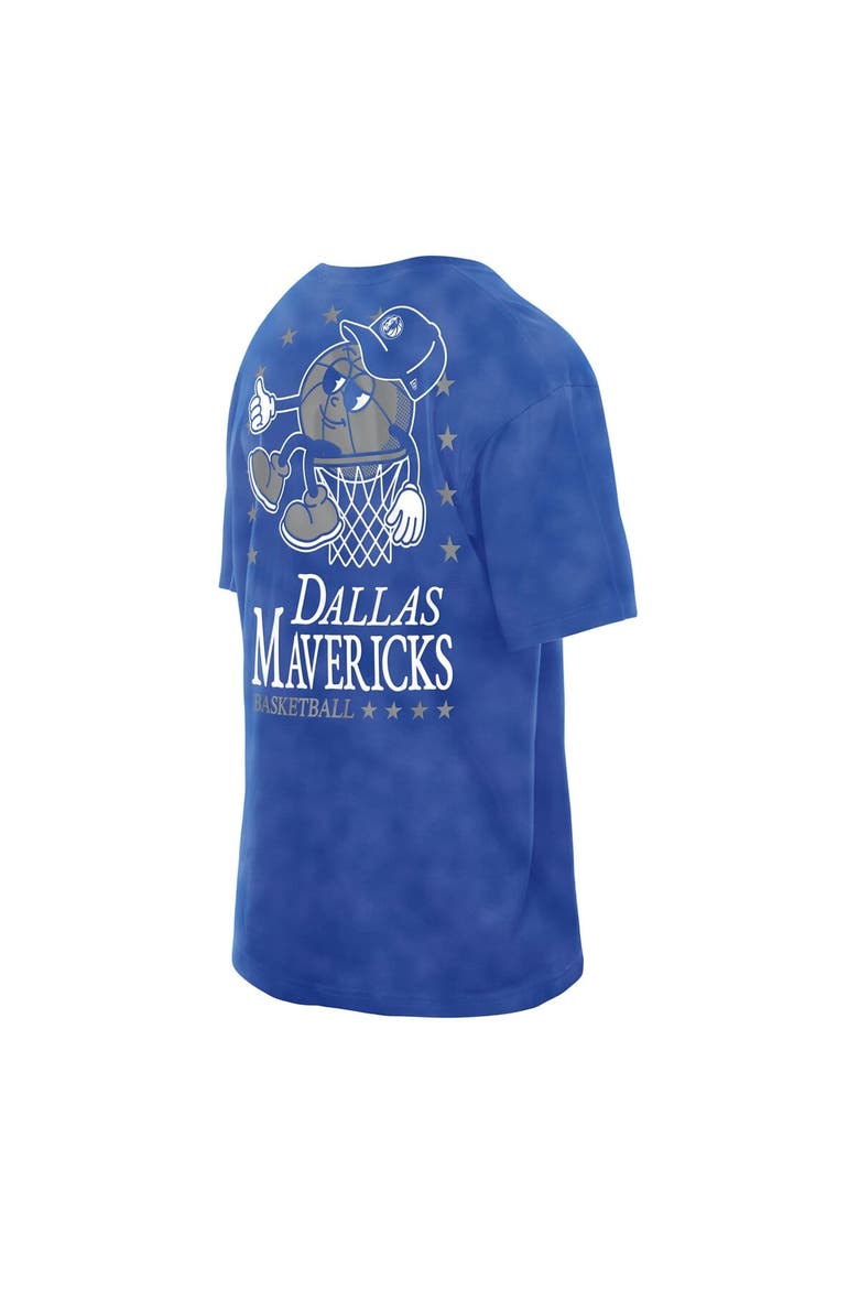Men's New Era Blue Dallas Mavericks Old School Sport Enzyme Wash Oversized T-Shirt, Alternate, color, Blue