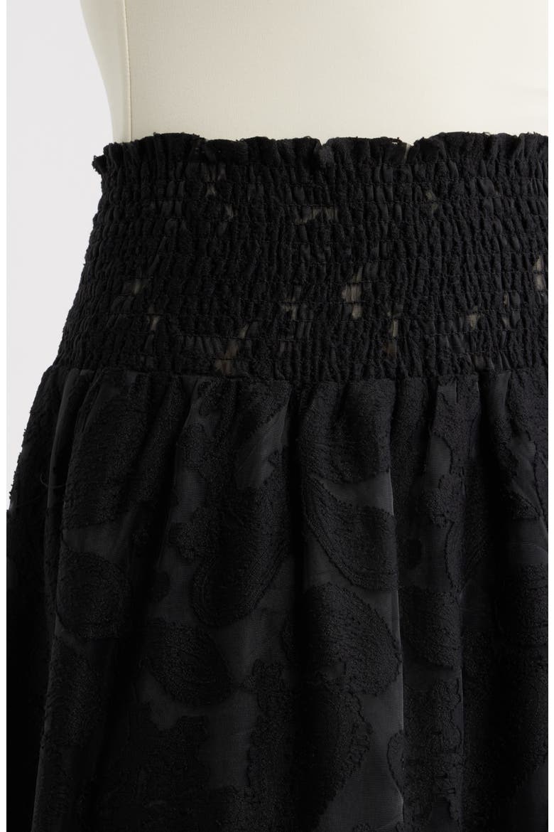 James Floral Lace Maxi Skirt, Alternate, color, BLACK