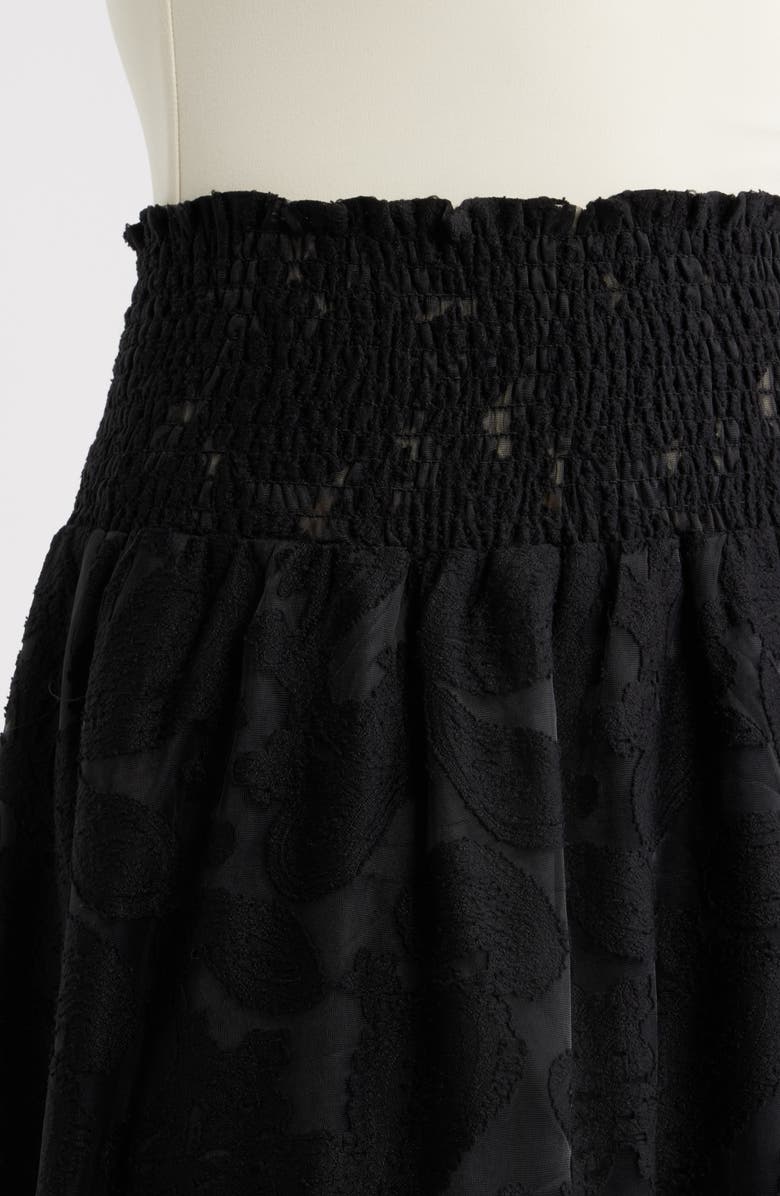 NIKKI LUND James Floral Lace Maxi Skirt, Alternate, color, Black