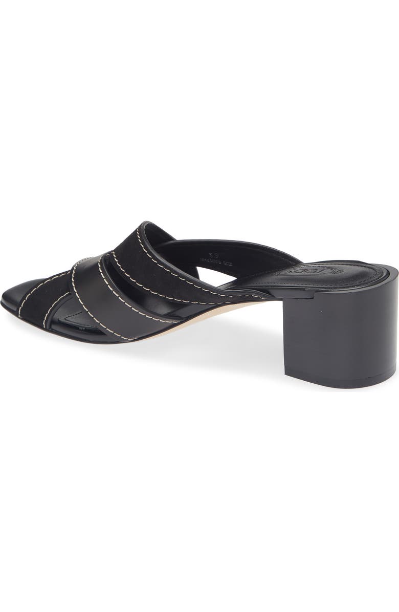 Tod's T-Bands Block Heel Sandal, Alternate, color, Nero