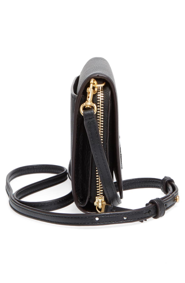 Tory Burch McGraw Leather Crossbody Wallet, Alternate, color,