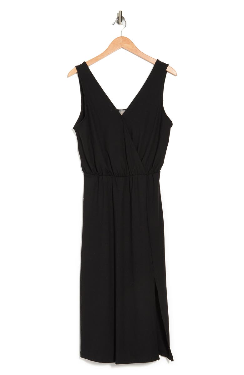 Good Luck Gem DUAL NATURE Surplice Neck Rib Knit Midi Dress, Alternate, color,