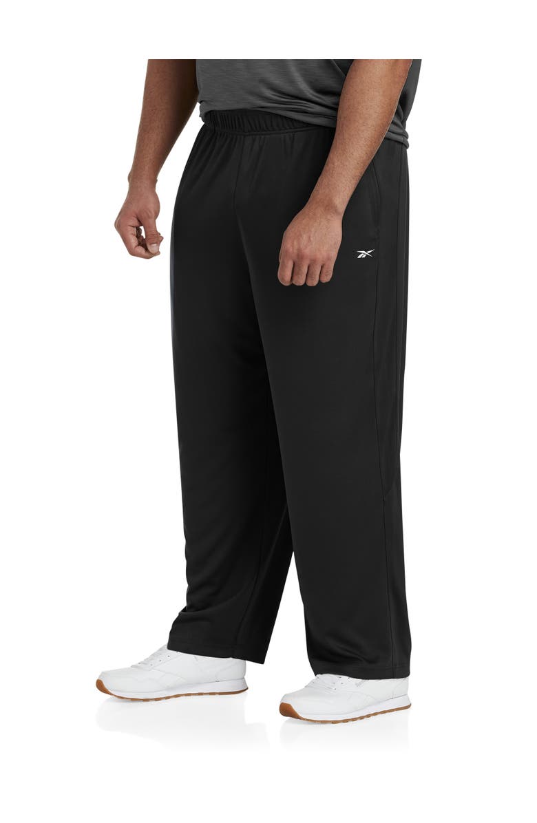 Reebok Performance Double-Knit Open-Hem Pants, Main, color, Black