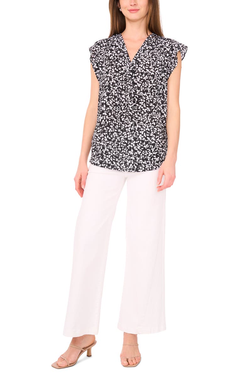 Vince Camuto Flutter Sleeve Top, Alternate, color,