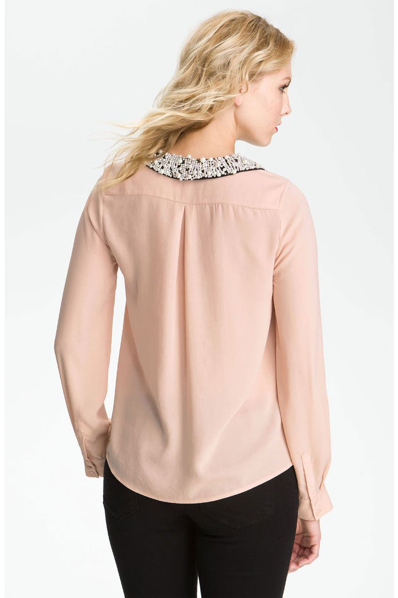 Embellished Collar Shirt, Alternate, color, BLUSH
