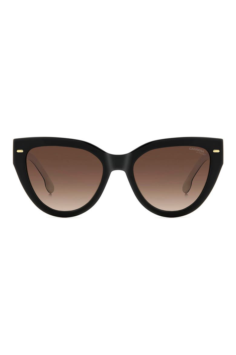 55mm Gradient Cat Eye Sunglasses, Main, color, BLACK WHITE/ BROWN GRADIENT