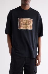 Acne Studios Exford U Bow Label Logo Patch T-Shirt