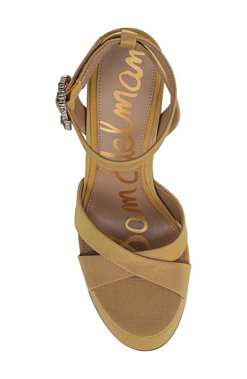 Sam Edelman Savannah Glow Ankle Strap Platform Sandal In Brown