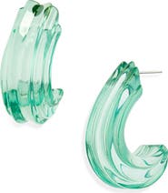 Lele Sadoughi Curved Canyon Hoop Earrings