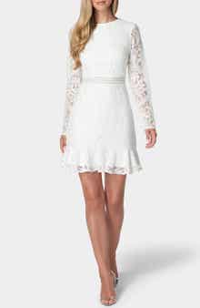 bebe Lace Long Sleeve Dress