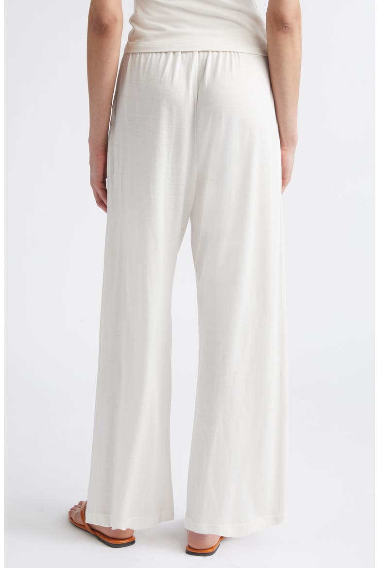 Organic Cotton & Silk Pajama Pants, Alternate, color, OFF-WHITE