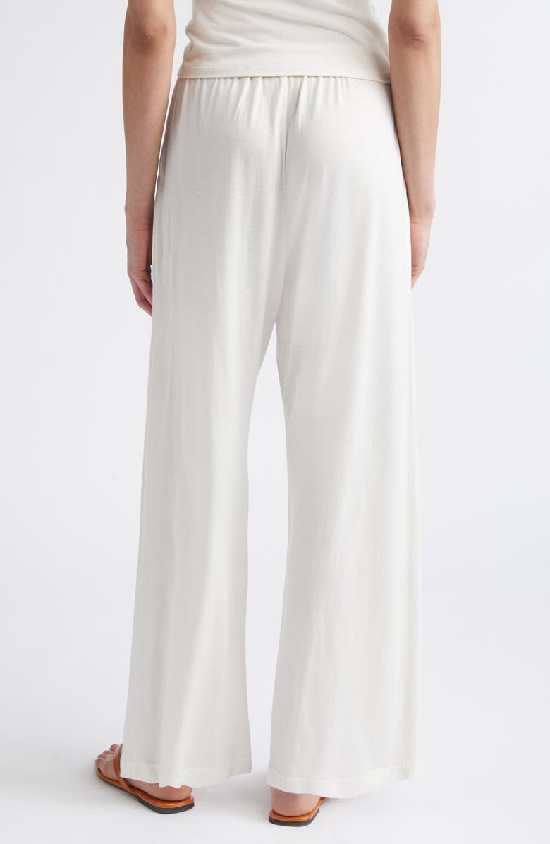 TOTEME Organic Cotton & Silk Pajama Pants, Alternate, color, Off-White