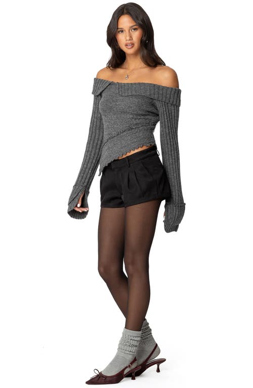 EDIKTED EDIKTED MIKKIE ASYMMETRIC FOLDOVER SWEATER 