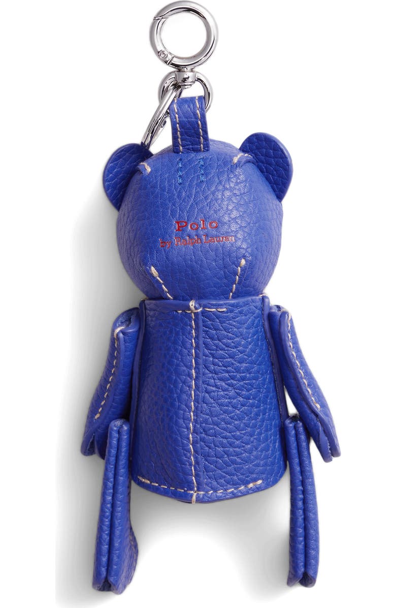 Polo Ralph Lauren Pebble Leather Polo Bear Charm, Alternate, color, Jellyfish