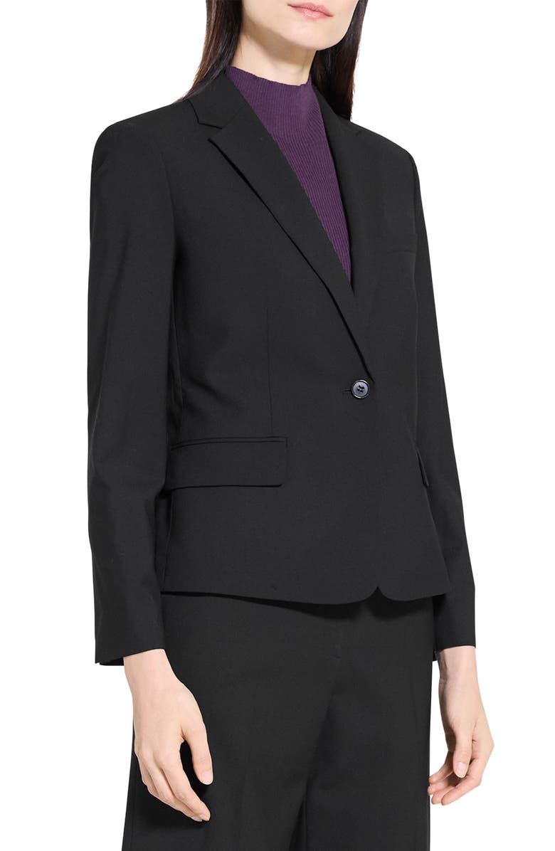 Theory Slim Fit Stretch Wool One Button Blazer, Alternate, color, 