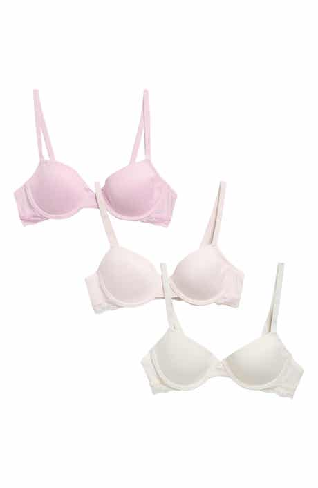Kids' 3-Pack Lace Trim Bras