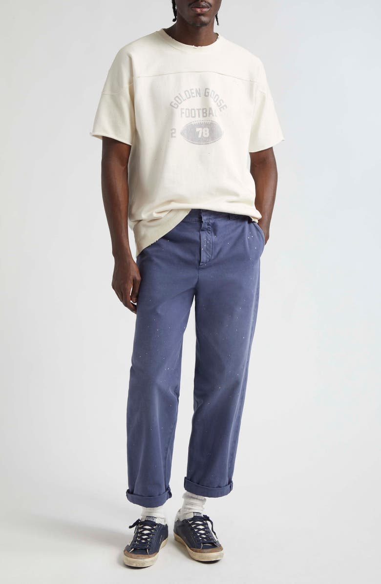 Golden Goose Journey Splatter Cotton Chinos, Alternate, color,