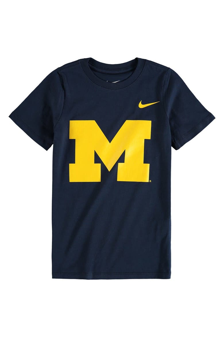Preschool Nike Navy Michigan Wolverines Logo T-Shirt, Alternate, color, Navy