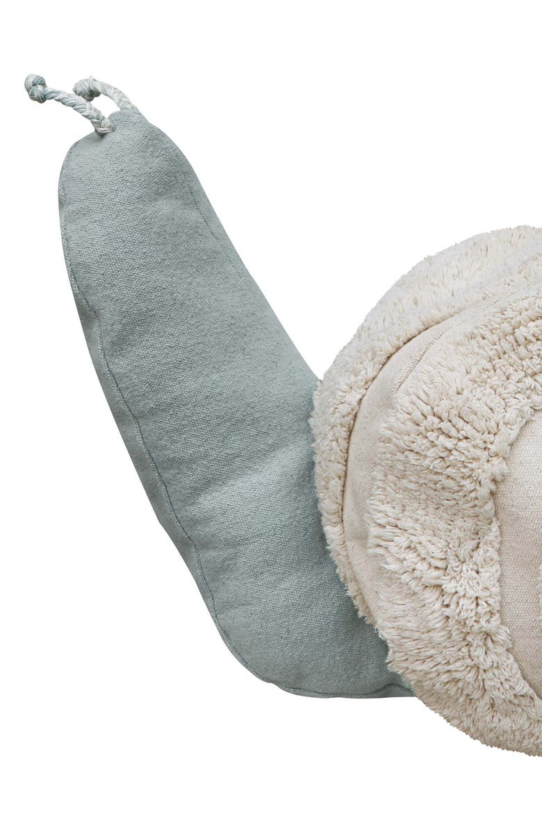 Lorena Canals Mr. Snail Pouf, Alternate, color, Natural Vintage Blue