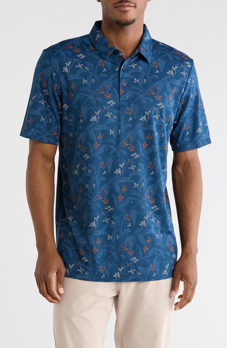 TravisMathew Relationship Status Cotton Blend Polo, Main, color, Titan