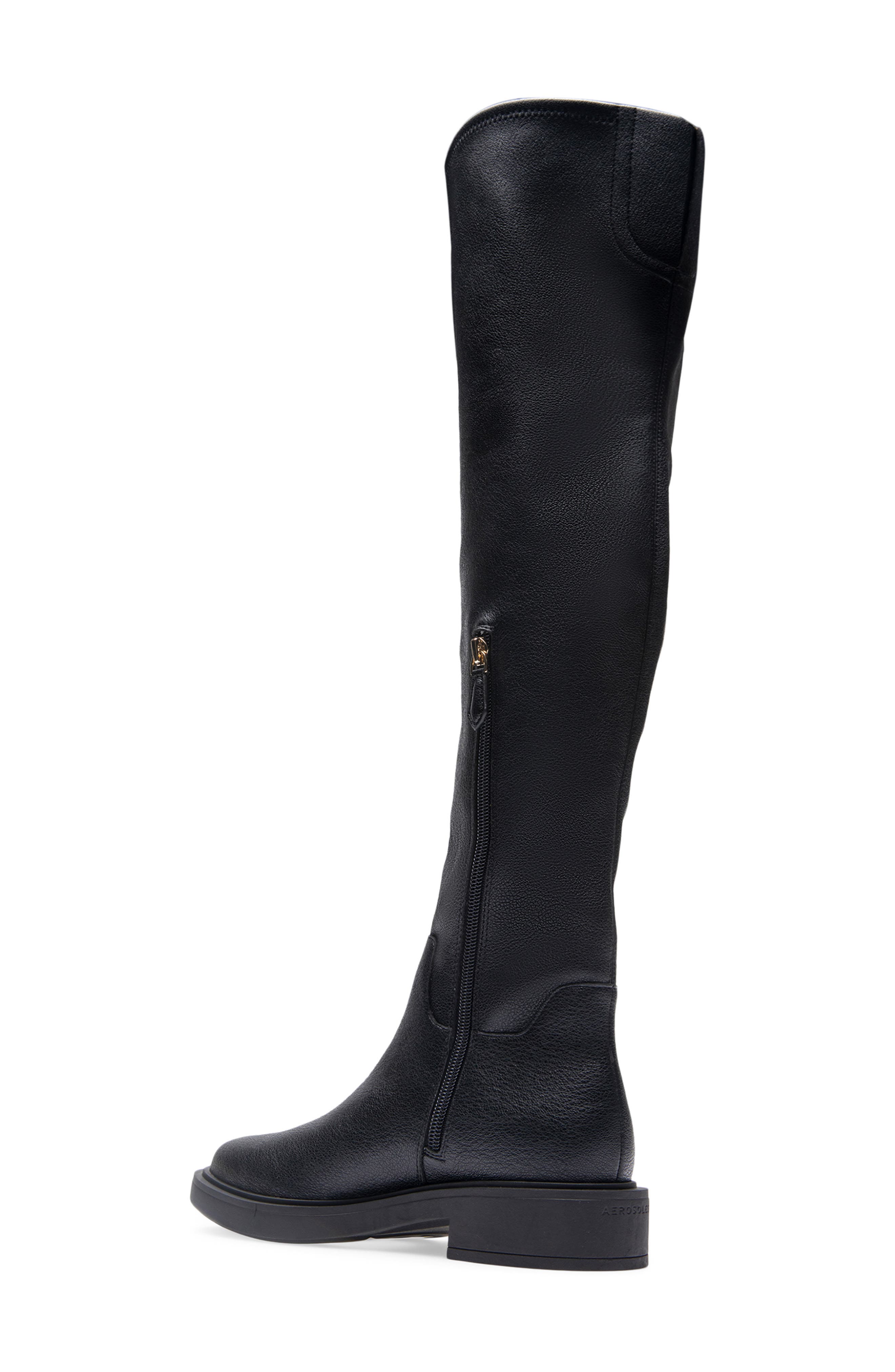 Aerosoles Golla Over the Knee Boot, Alternate, color, Black Pebbled Faux Leather