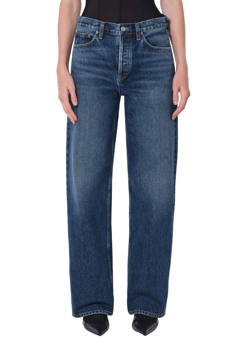 Arc Straight Leg Jeans, Main, color, SHORT WAVE BRIGHT DARK INDIGO