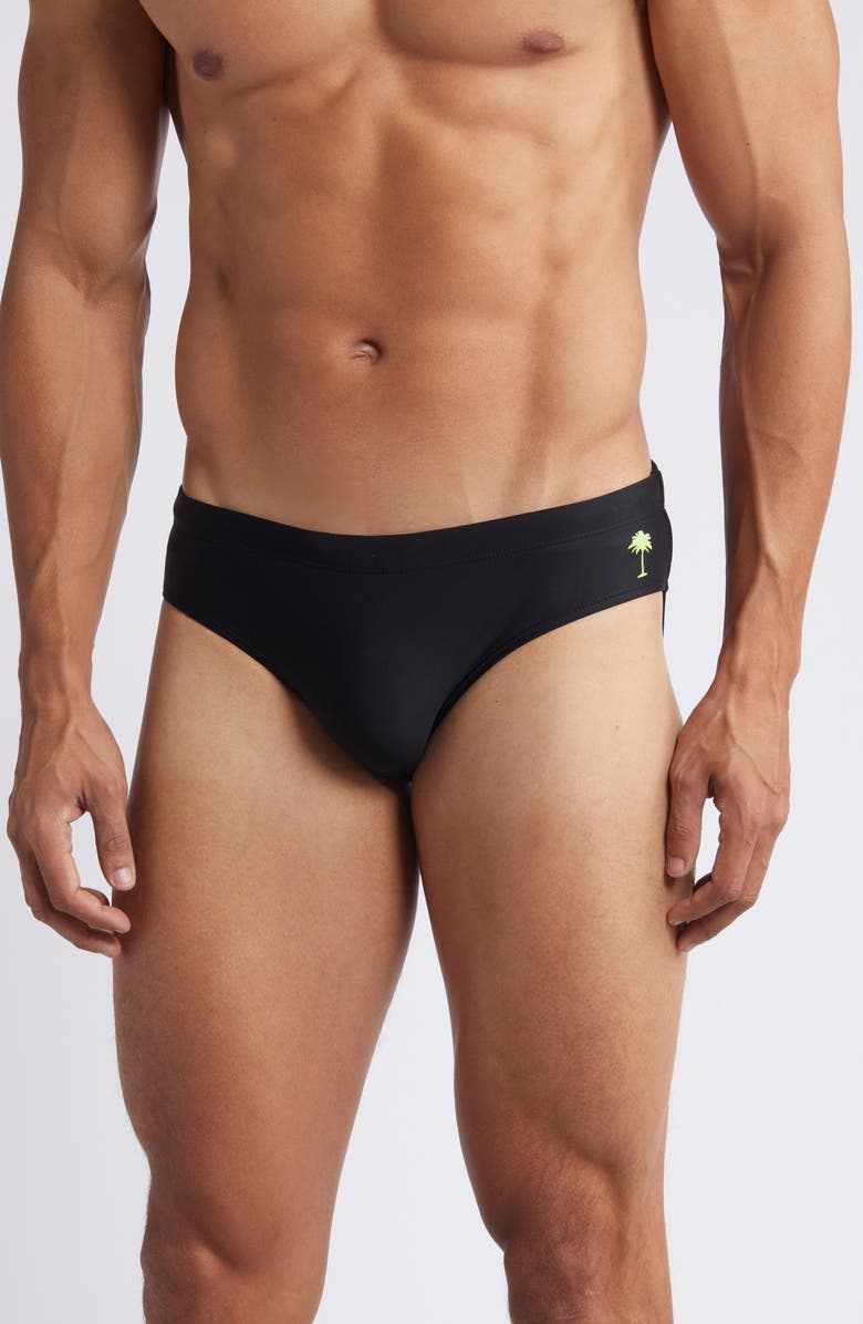 Boardies Black Neon Palm Swim Briefs, Main, color,
