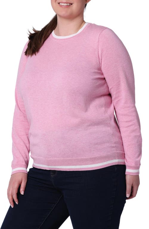 Minnie Rose Cotton & Cashmere Sweater In Pink