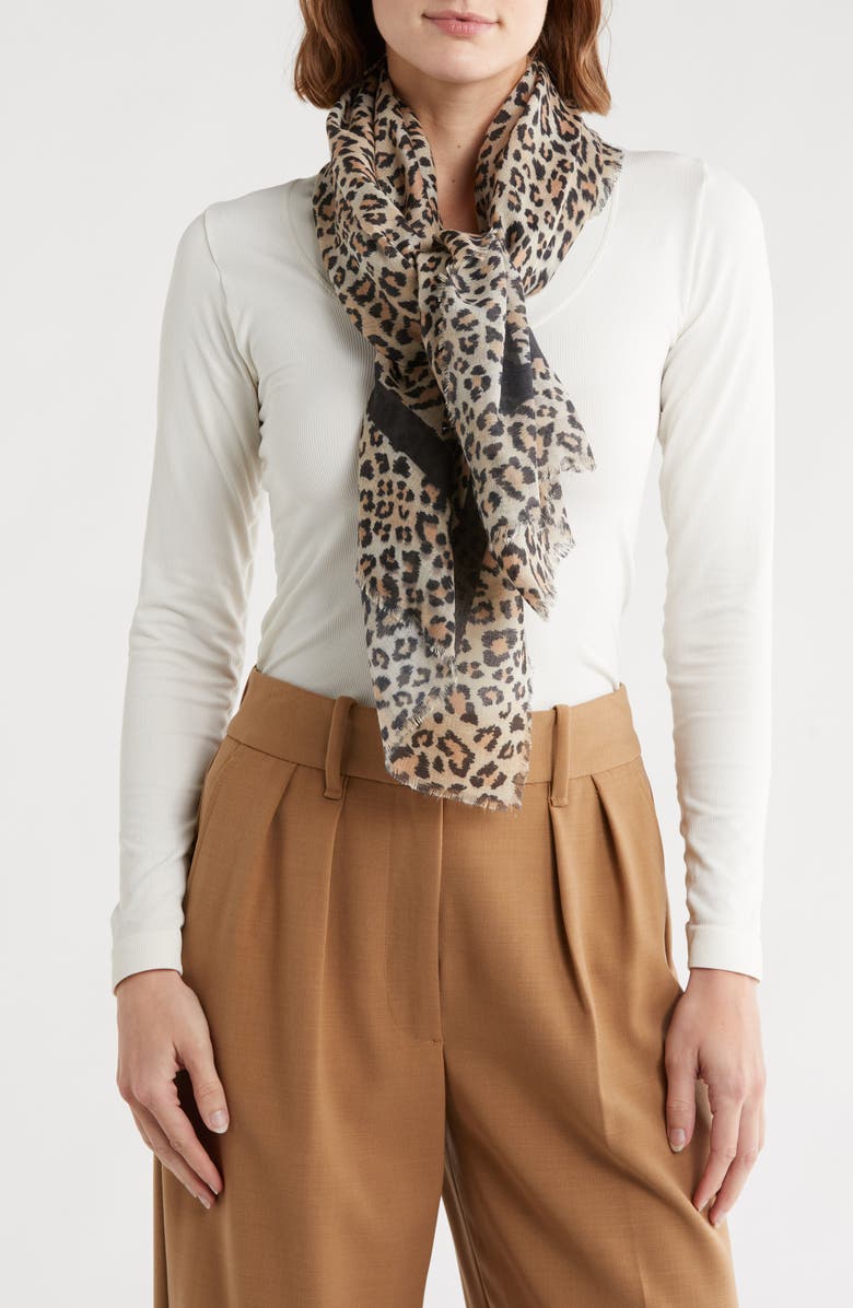Cheetah Square Gauze Scarf