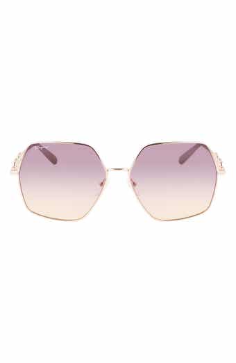 Gancini 61mm Gradient Rectangular Sunglasses