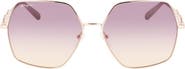 FERRAGAMO Gancini 61mm Gradient Rectangular Sunglasses