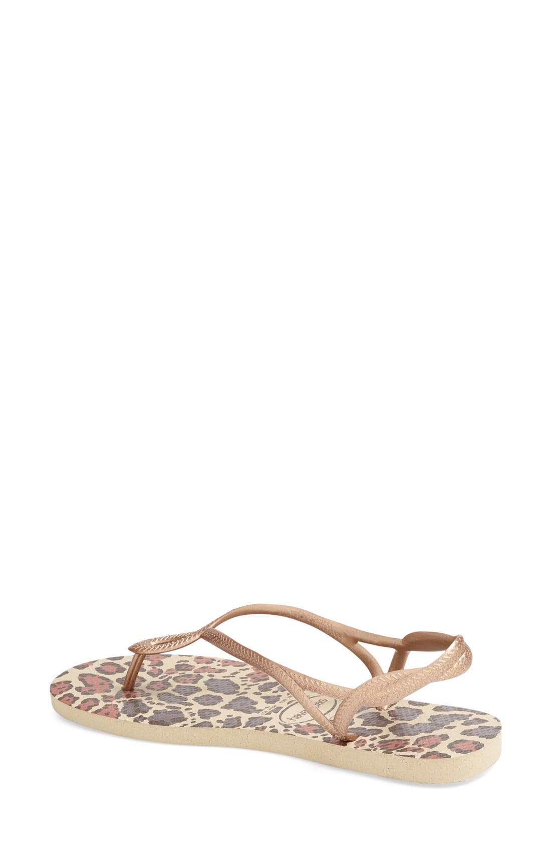 'Luna Animals' Sandal, Alternate, color, SAND GREY/ ROSE GOLD