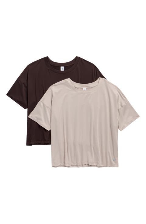 Super Soft Deluxe 2-Pack Boxy Cropped T-Shirts