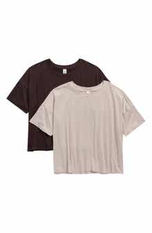 Super Soft Deluxe 2-Pack Boxy Cropped T-Shirts