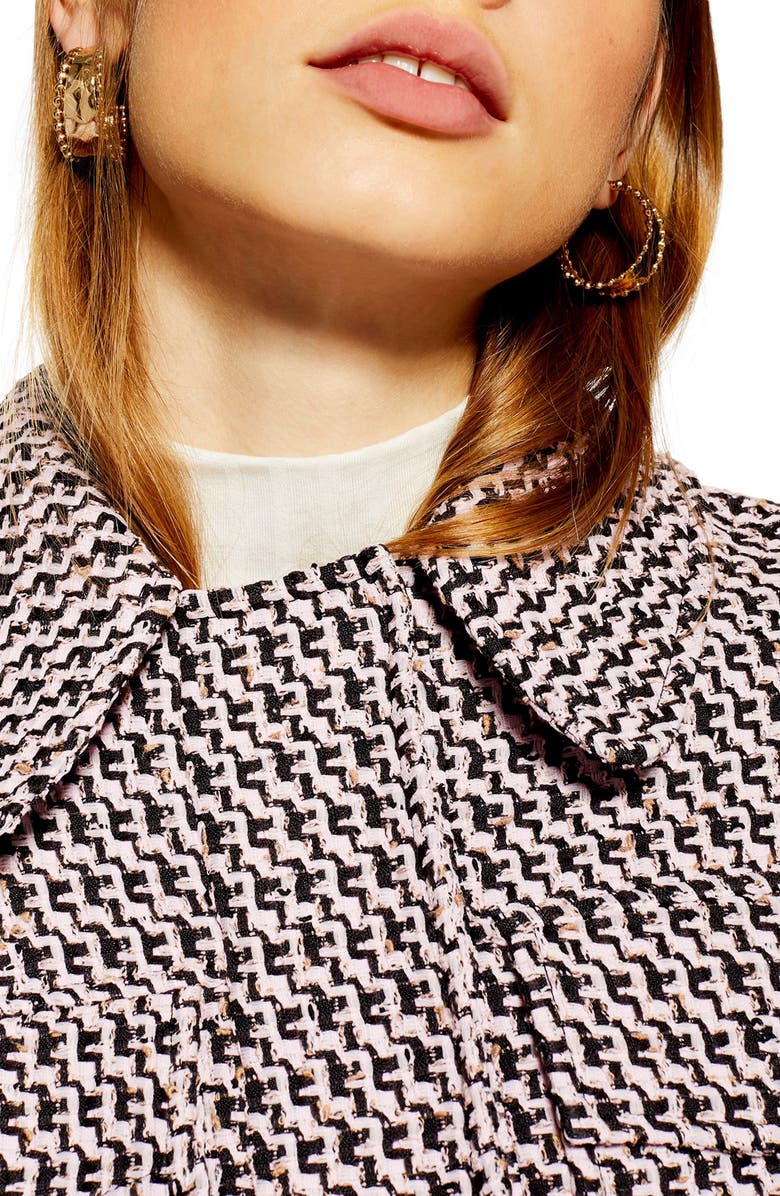 Topshop Dixie Textured Bouclé Jacket, Alternate, color, 