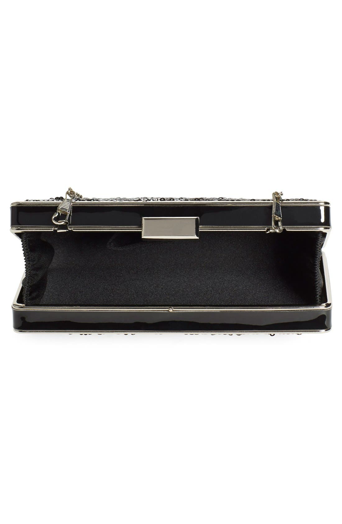 Sequin Box Clutch, Alternate, color, BLACK