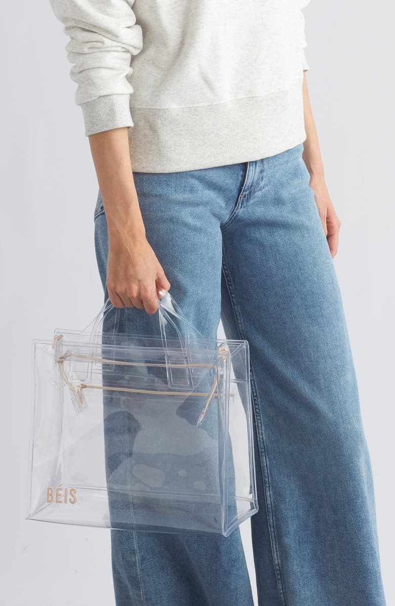 Béis The Clear Stadium Tote, Alternate, color,