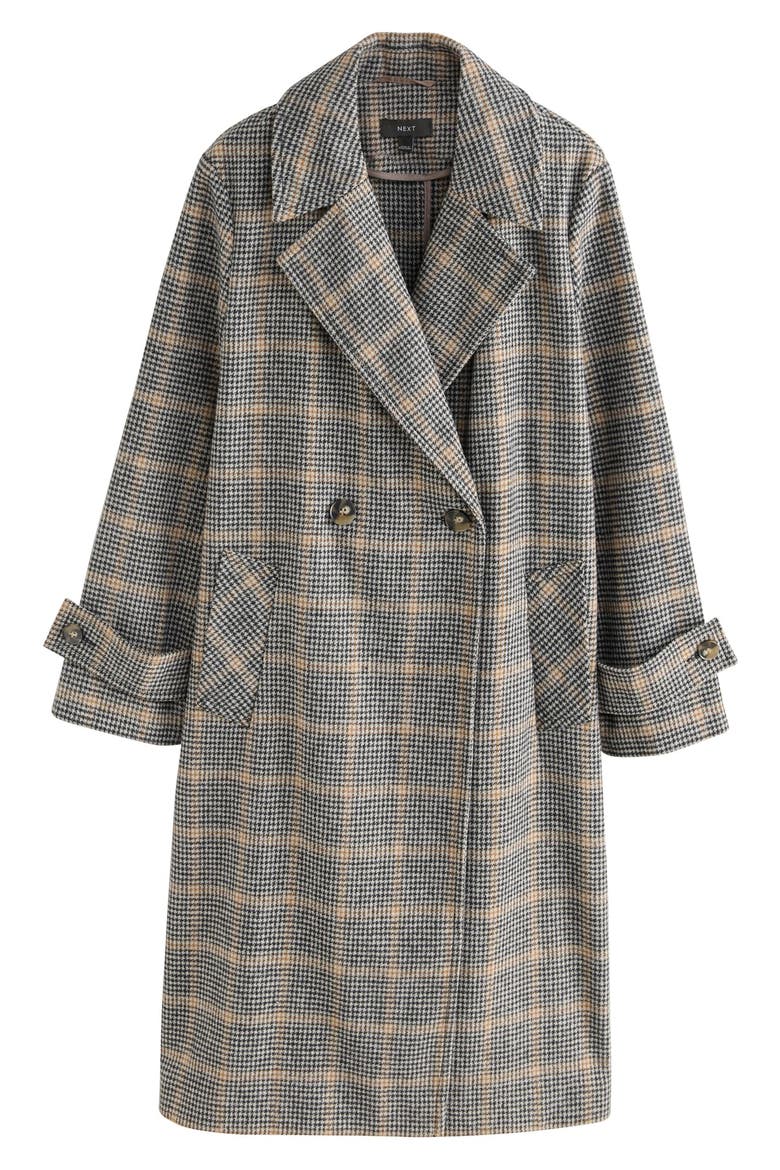 Windowpane Plaid Coat, Alternate, color, NEUTRAL